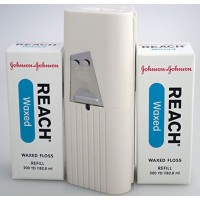 J&J REACH DENTAL FLOSS - PROFESSIONAL SIZE - Dental Floss, Waxed, 200 yds + 1 Dispenser